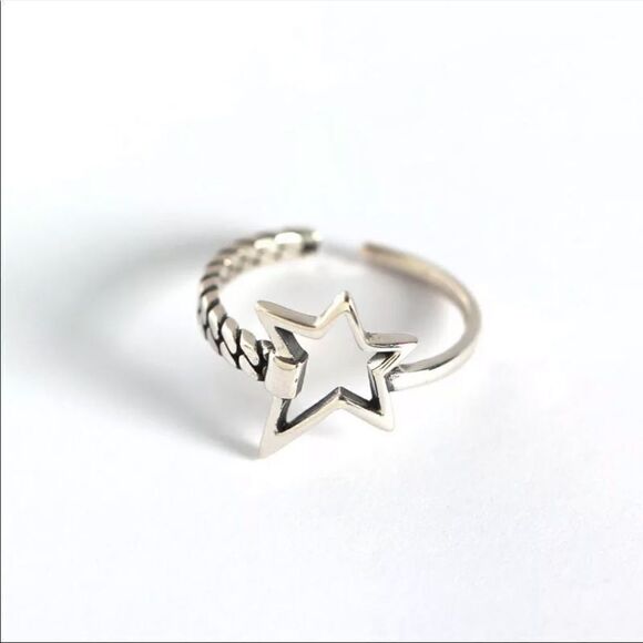 #45 Re-Stocked‼️NEW Minimalist 925 Sterling Silver Star Ring - Picture 3 of 7